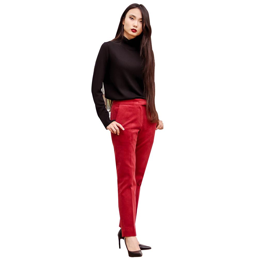 SUIT HEEL CORDUROY DOUBLE SUIT - BURGUNDY