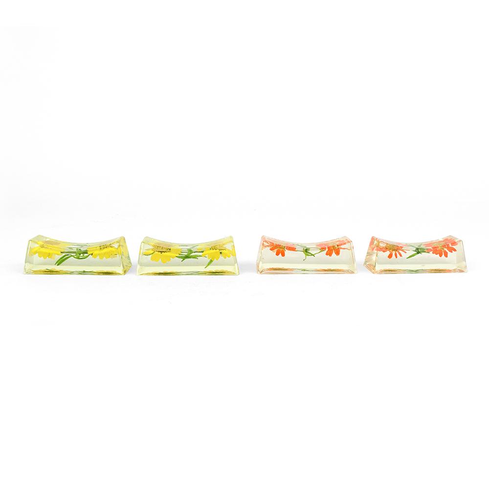 Flower Chopsticks Rest Holder Set Made by Preserved Flower(4PCS / 1SET) - Marguerite