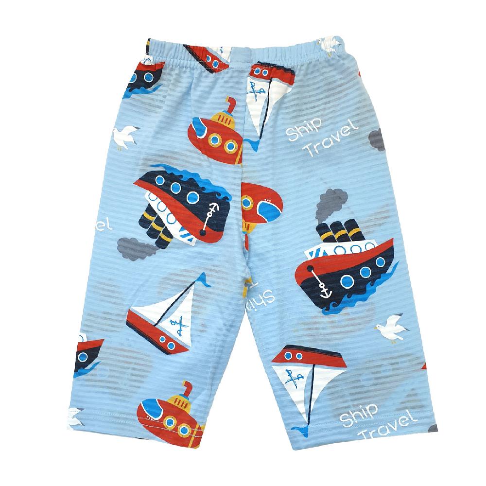 Ship Travel; 21SS kids Organic 3/4 Sleeves Jacquard
