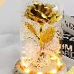 detail image2 LED Gold Rose Glass Dome Mood Lamp Colorful Rose