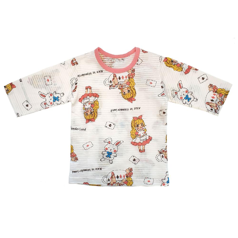 Alice; 21SS kids Organic 3/4 Sleeves Jacquard